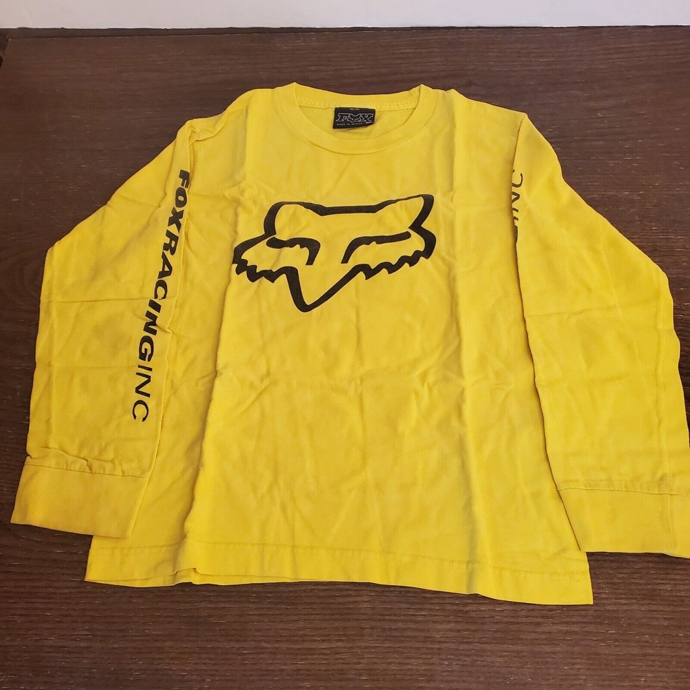 Vintage Fox‎ Racing Inc Shirt Youth Boys Sz M/ L Motocross Long Sleeve Grunge